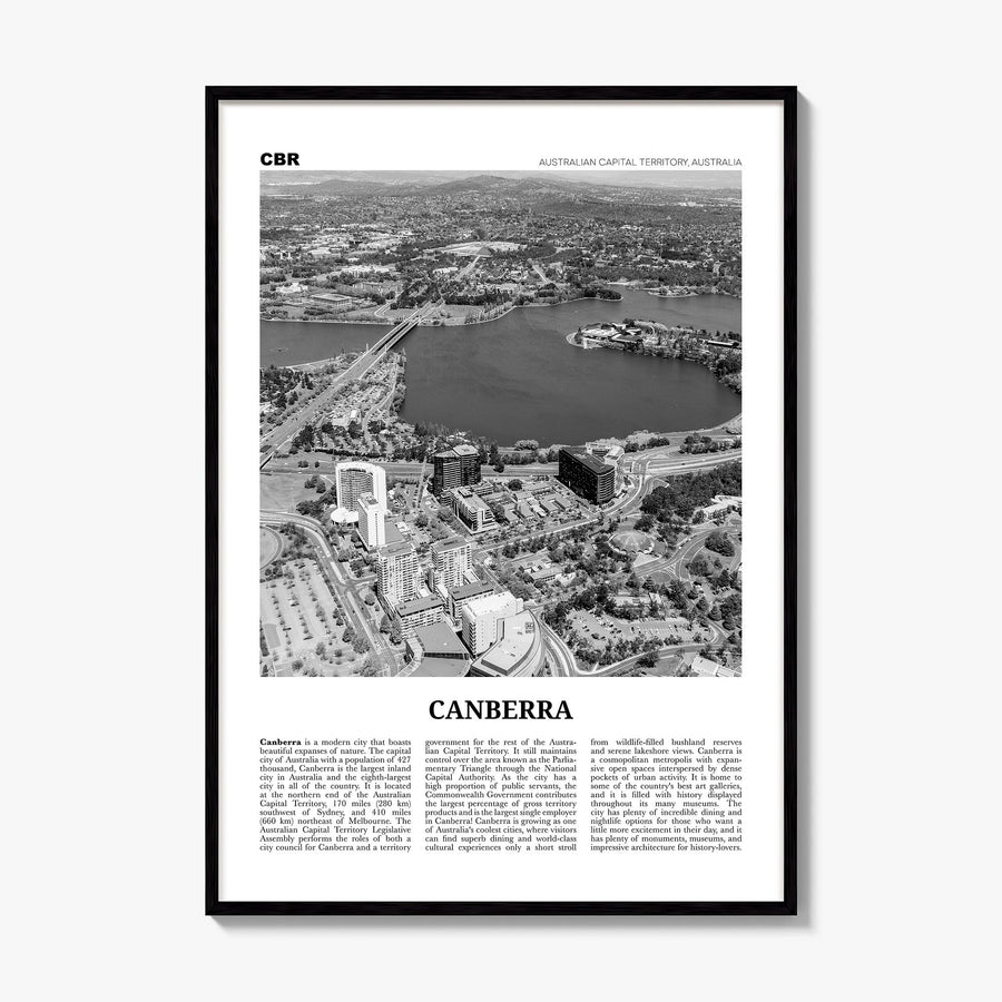Canberra Newspaper Poster, framed poster mockup