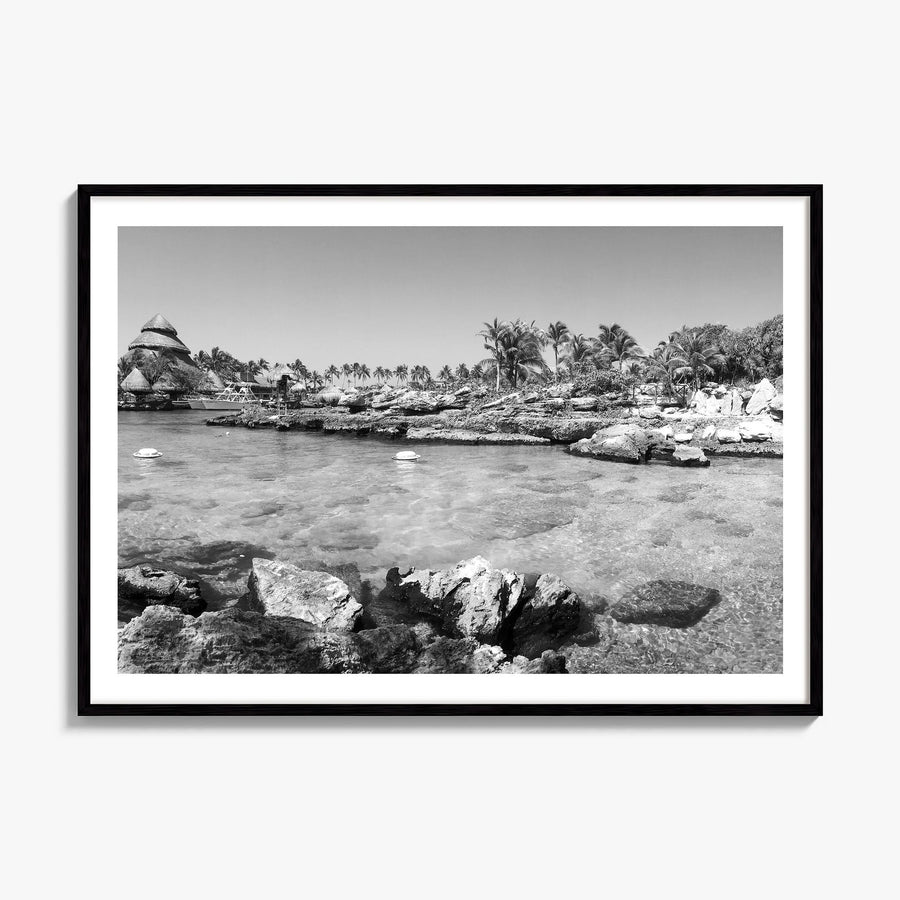 Cancún Photo Poster, framed poster mockup, white border