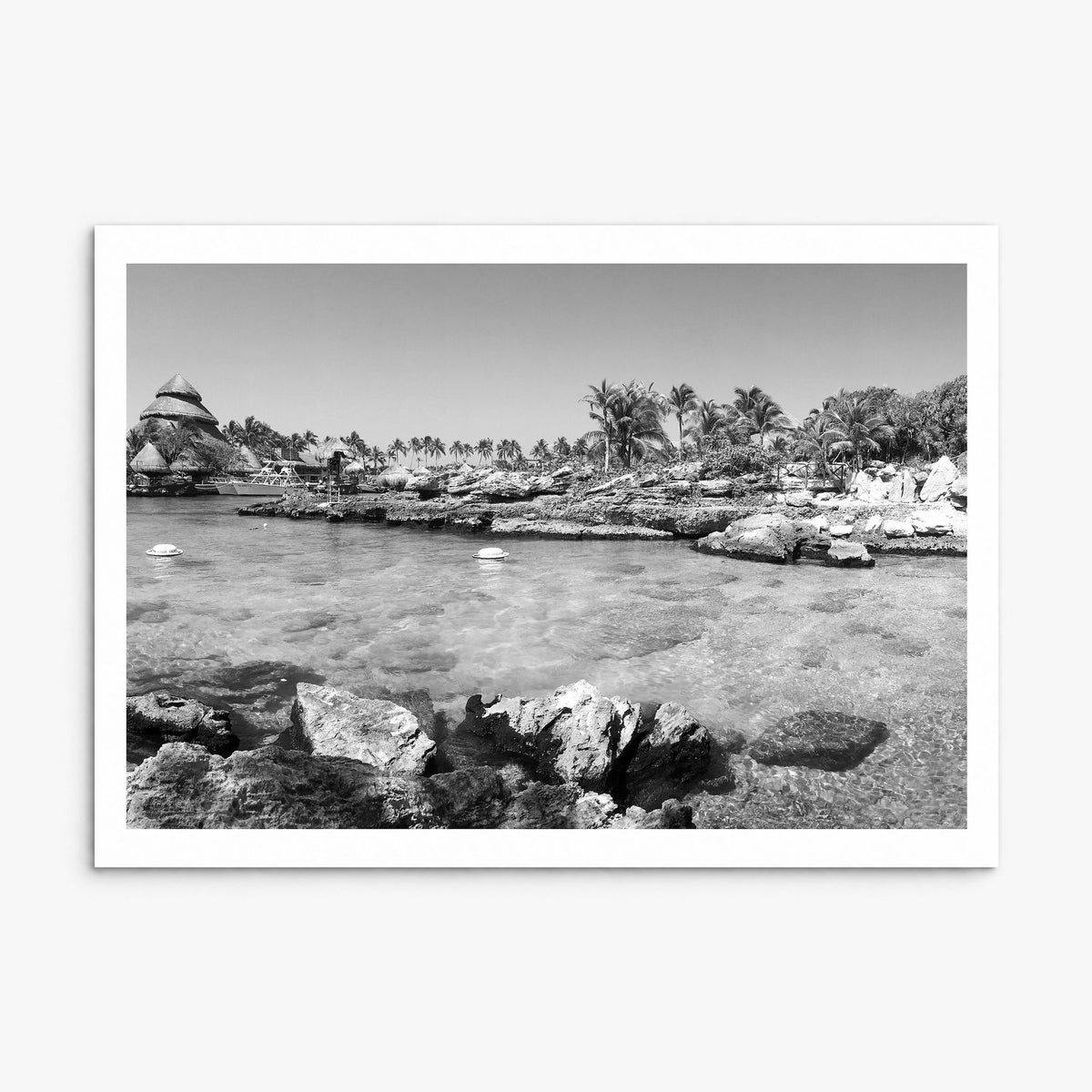 Cancún Photo Poster, print only (unframed), white border