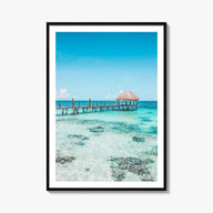 Cancún no. 3 colorful photo poster of Mexico – vertical wall art, unframed print shown in interior mockup