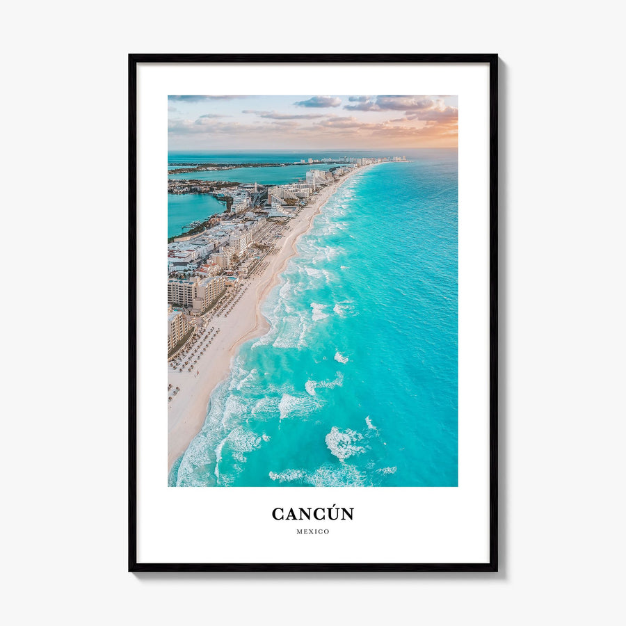 Cancún Classic Poster, framed poster mockup