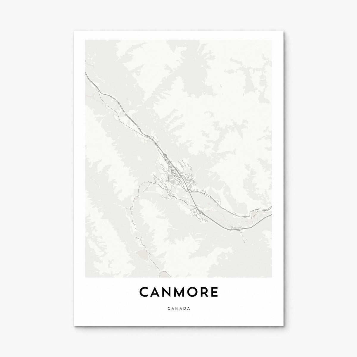 Canmore Map Poster, print only (unframed)