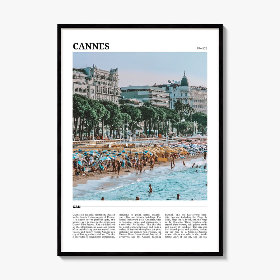 Cannes Travel Poster, framed poster mockup