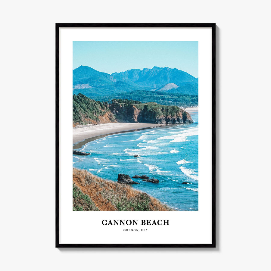 Cannon Beach Classic Poster, framed poster mockup