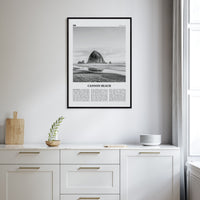 Cannon Beach Poster Nbourhood Travel B&W Poster