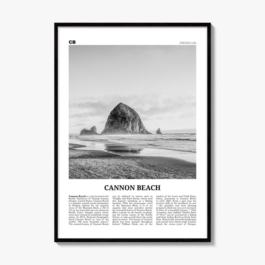 Cannon Beach Newspaper Poster, framed poster mockup