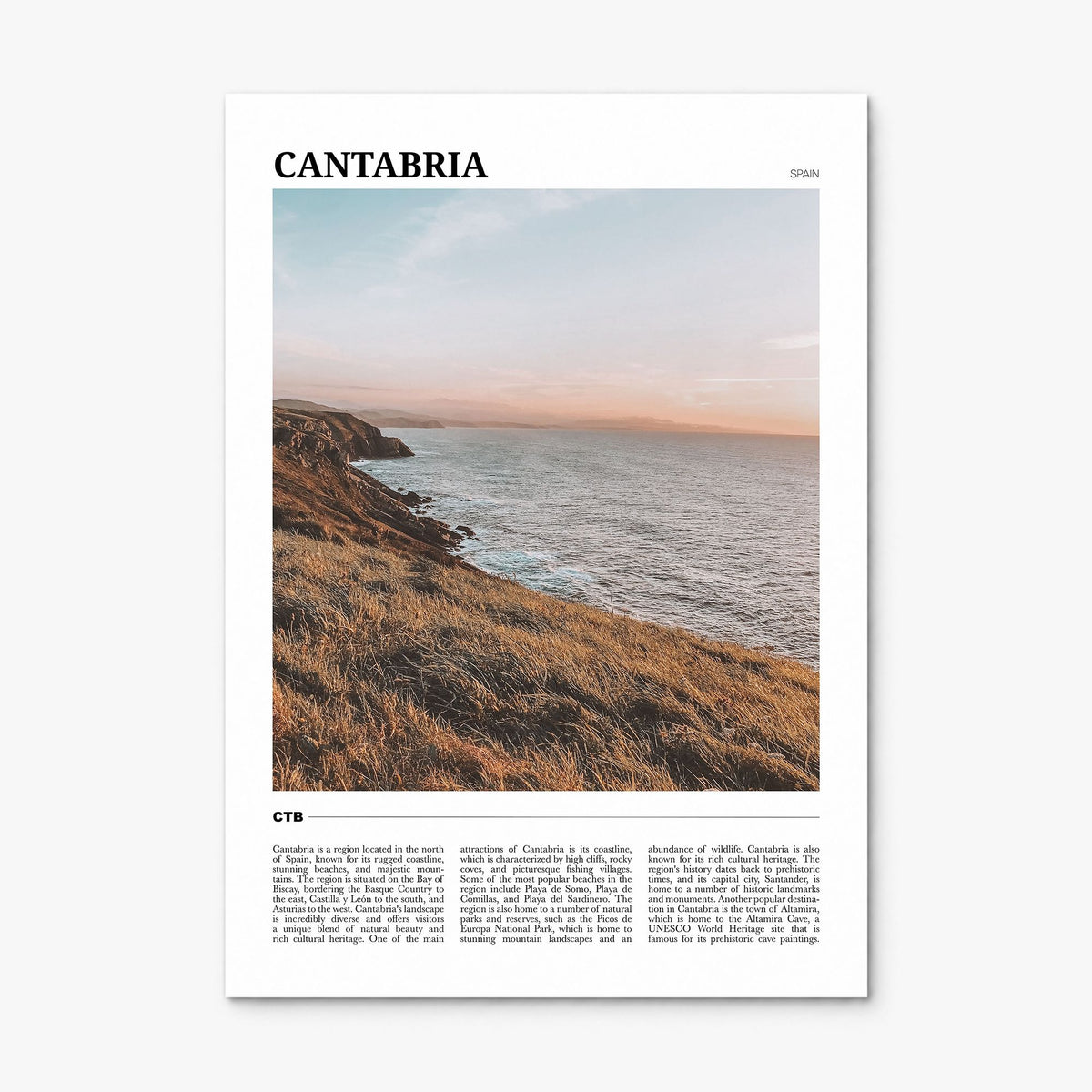 Cantabria Travel Poster, print only (unframed)