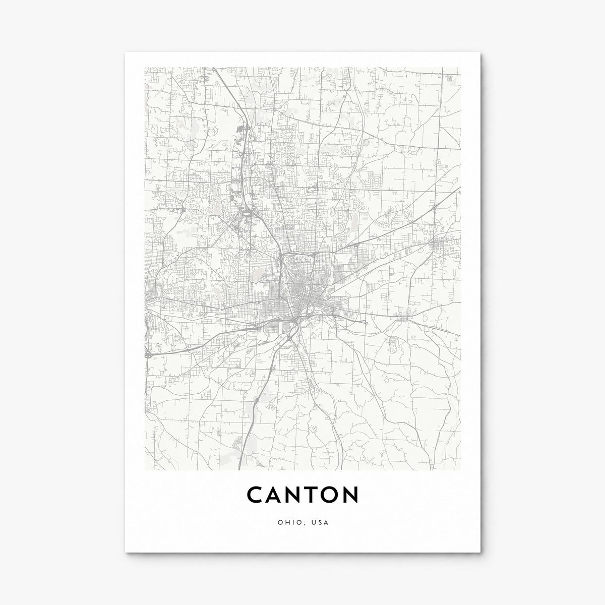 Canton Map Poster, print only (unframed)