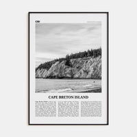 Cape Breton Island Poster None / 8x12 in Nbourhood Travel B&W Poster