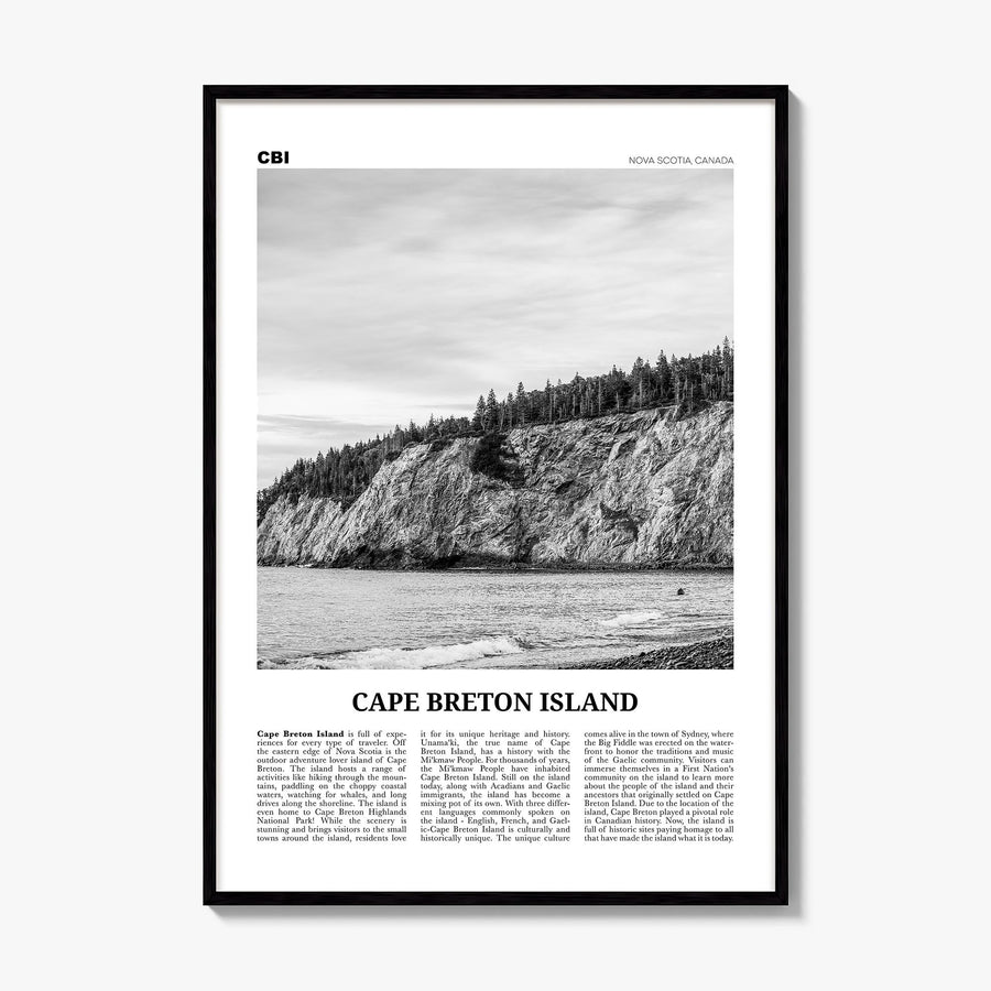 Cape Breton Island Newspaper Poster, framed poster mockup