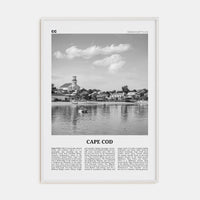 Cape Cod No 1 Poster White Wood / 8x12 in Nbourhood Travel B&W Poster