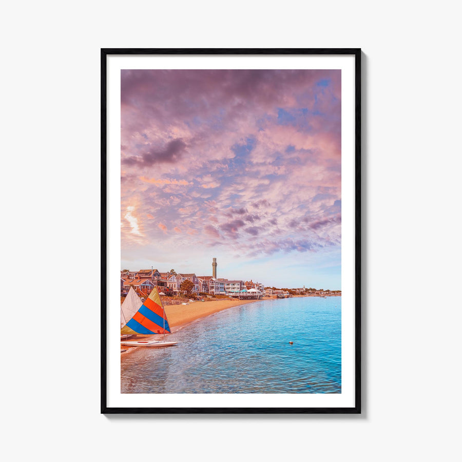 Cape Cod no. 3 colorful photo poster of Massachusetts, USA – vertical wall art, unframed print shown in interior mockup