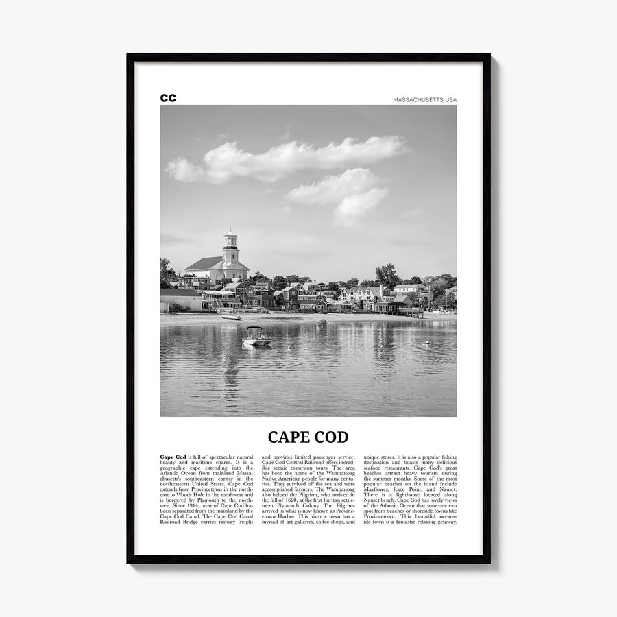 Cape Cod Newspaper No 1 Poster, framed poster mockup