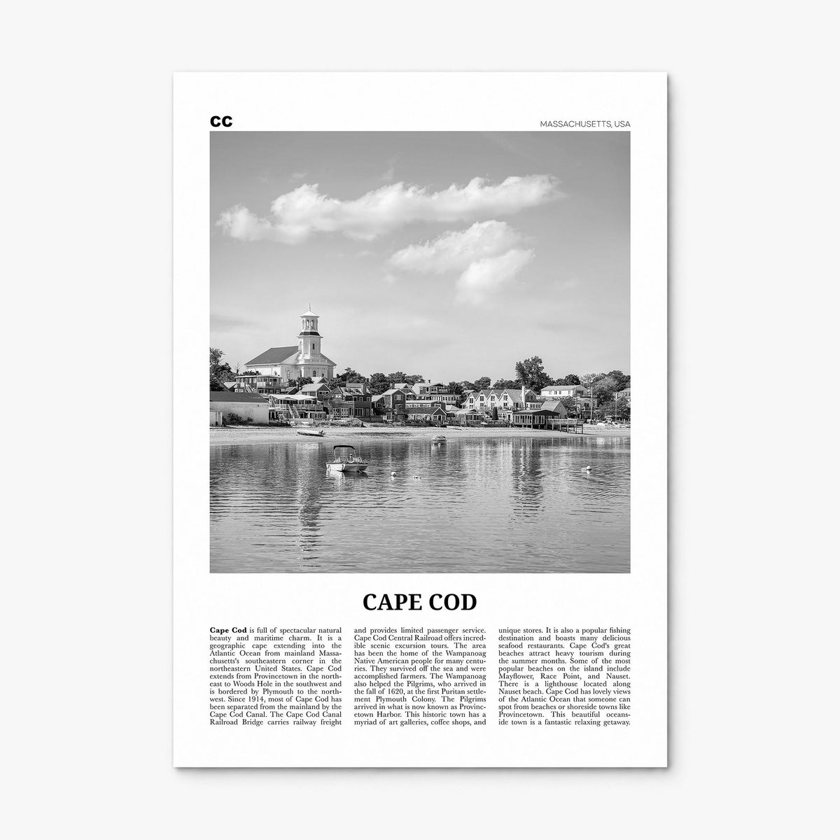 Cape Cod Newspaper No 1 Poster, print only (unframed)