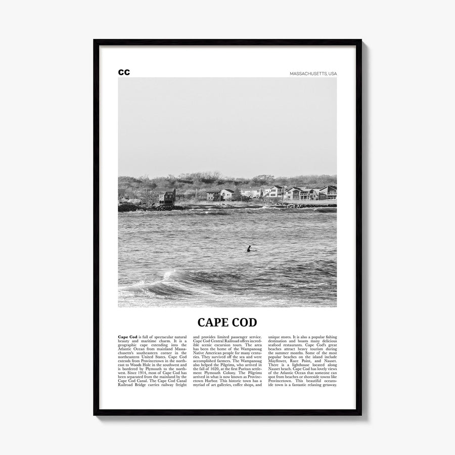 Cape Cod Newspaper No 2 Poster, framed poster mockup