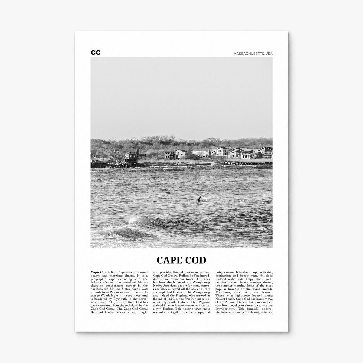 Cape Cod Newspaper No 2 Poster, print only (unframed)