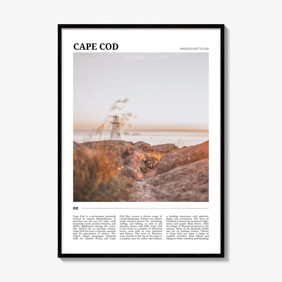 Cape Cod Travel No 1 Poster, framed poster mockup