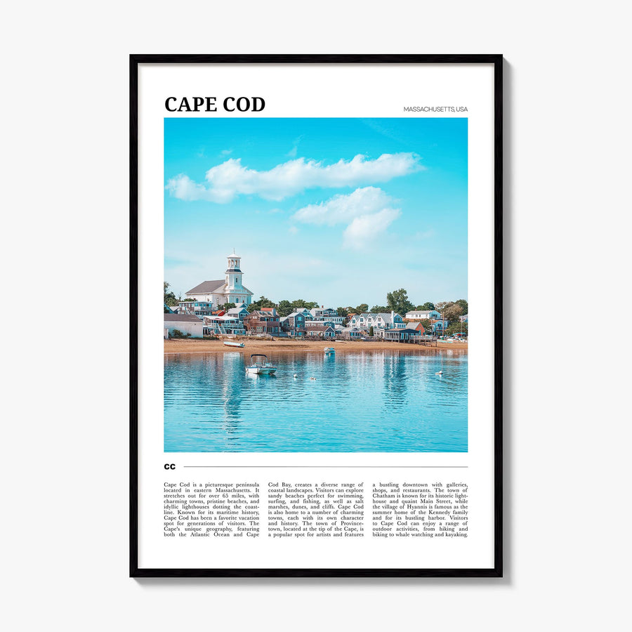 Cape Cod Travel No 2 Poster, framed poster mockup