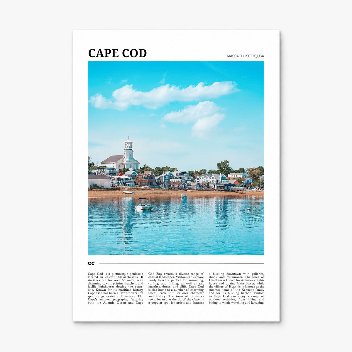 Cape Cod Travel No 2 Poster, print only (unframed)