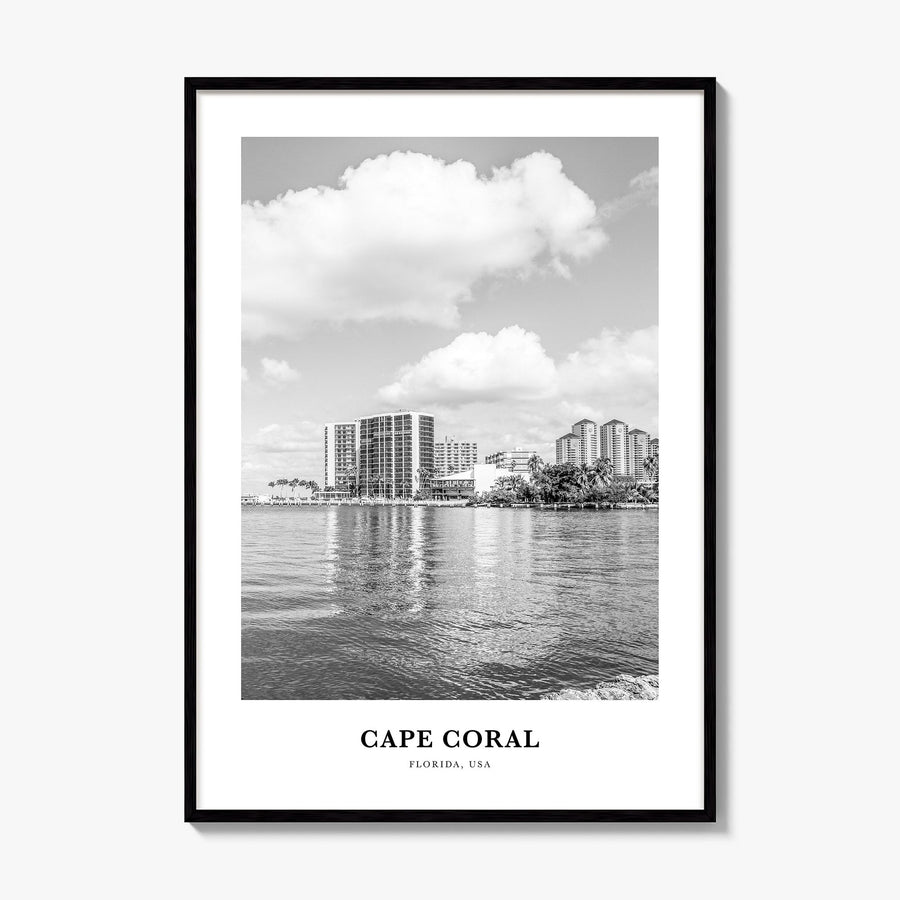 Cape Coral Classic Poster, framed poster mockup