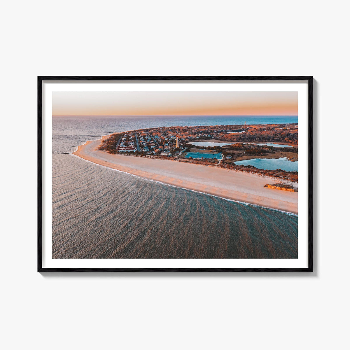 Cape May colorful photo poster of New Jersey, USA – horizontal wall art, unframed print shown in interior mockup