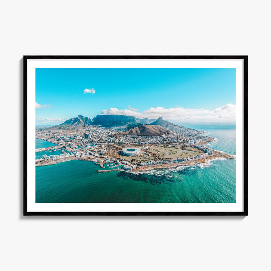 Cape Town Photo Poster, framed poster mockup, white border