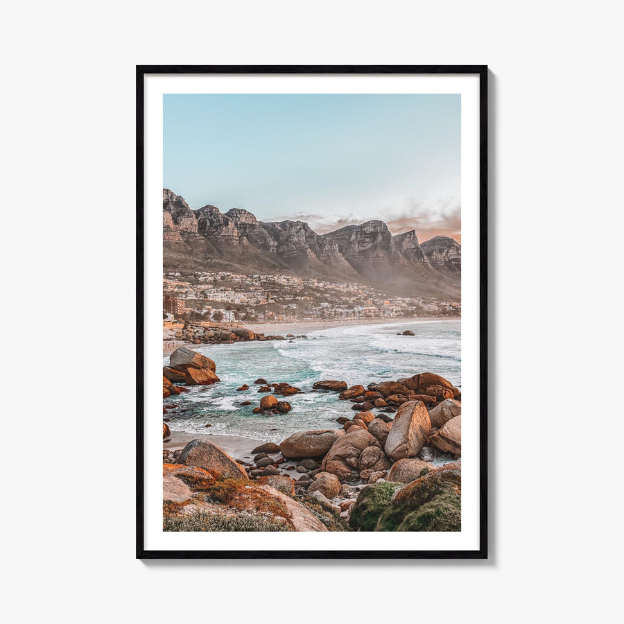 Cape Town no. 1 colorful photo poster of South Africa – vertical wall art, unframed print shown in interior mockup