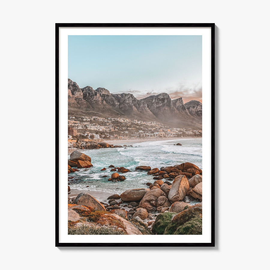 Cape Town Photo No 1 Poster, framed poster mockup, white border