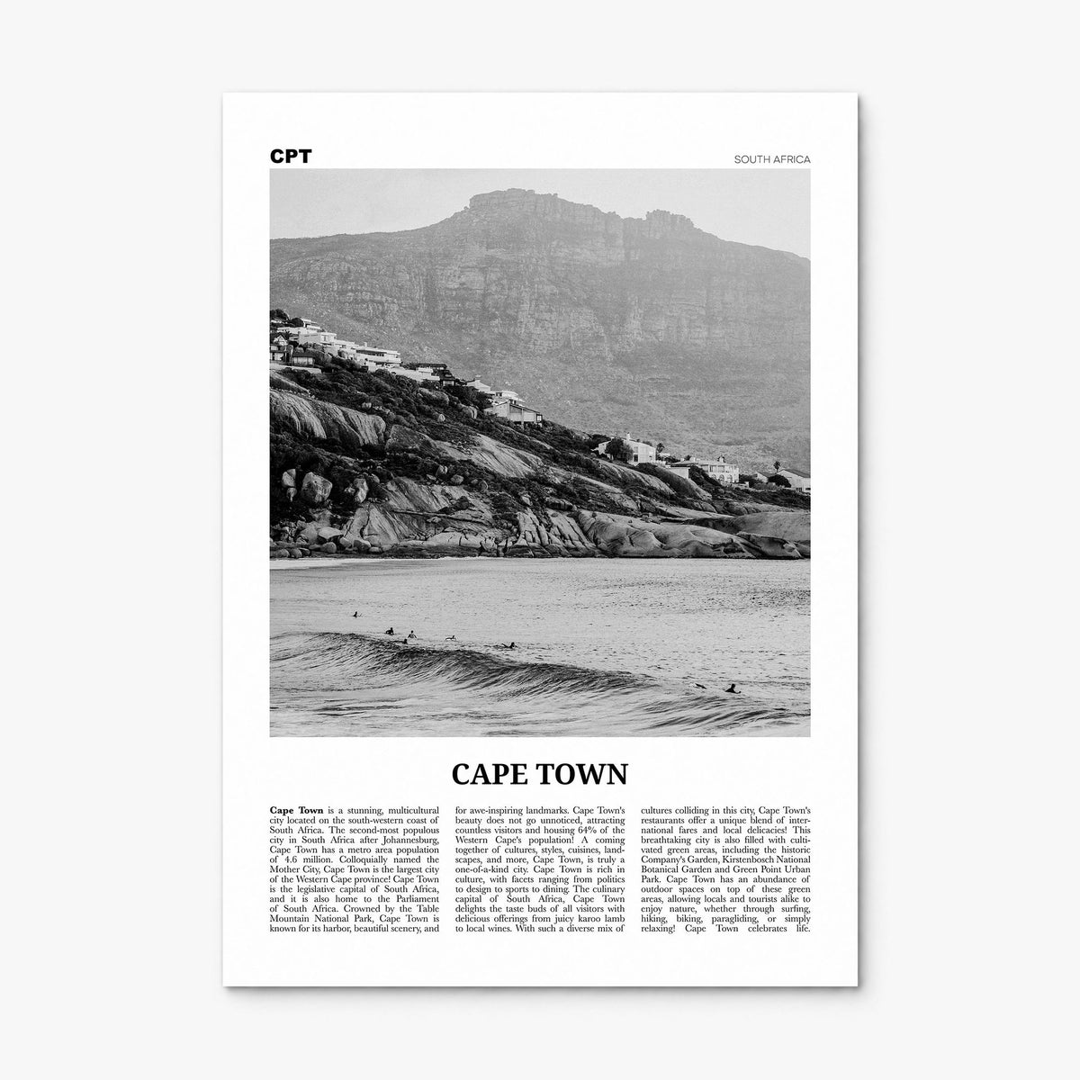 Cape Town Newspaper No 2 Poster, print only (unframed)