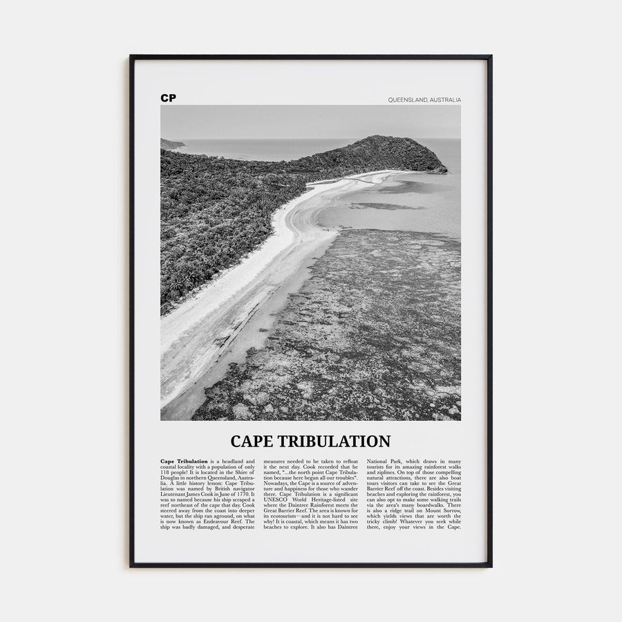 Cape Tribulation Poster None / 8x12 in Nbourhood Travel B&W Poster