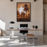 Cape Verde colorful photo poster of Cabo Verde – vertical wall art in black wood frame, hanging on wall