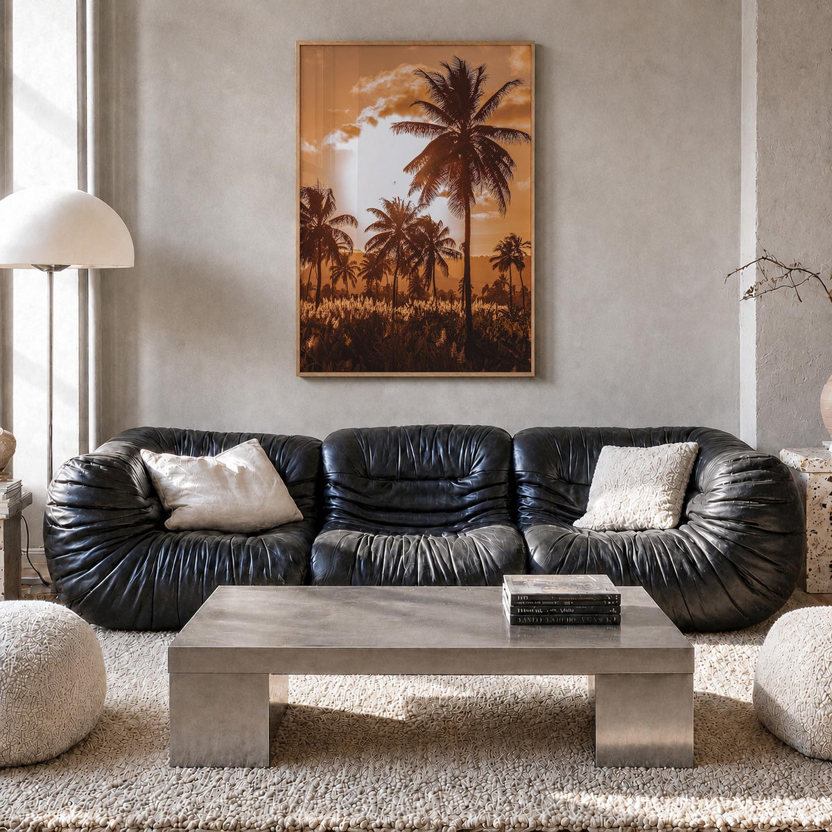Cape Verde colorful photo poster of Cabo Verde – vertical wall art in natural wood frame, hanging on wall