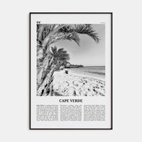 Cape Verde No 1 Poster Black Metal / 8x12 in Nbourhood Travel B&W Poster