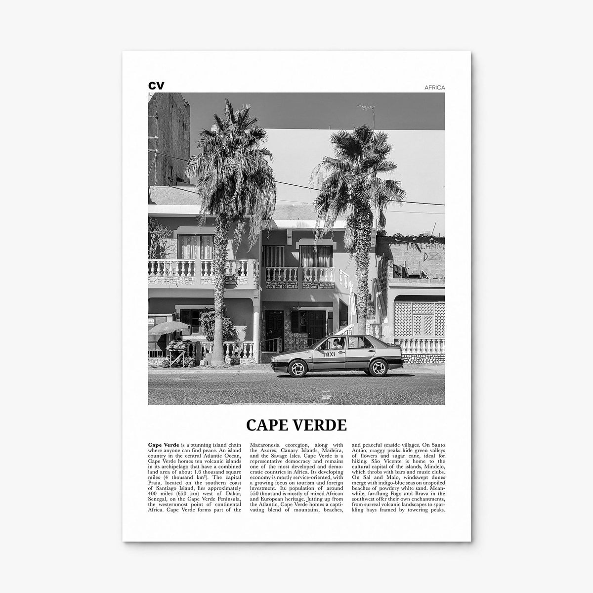 Cape Verde Newspaper No 2 Poster, print only (unframed)