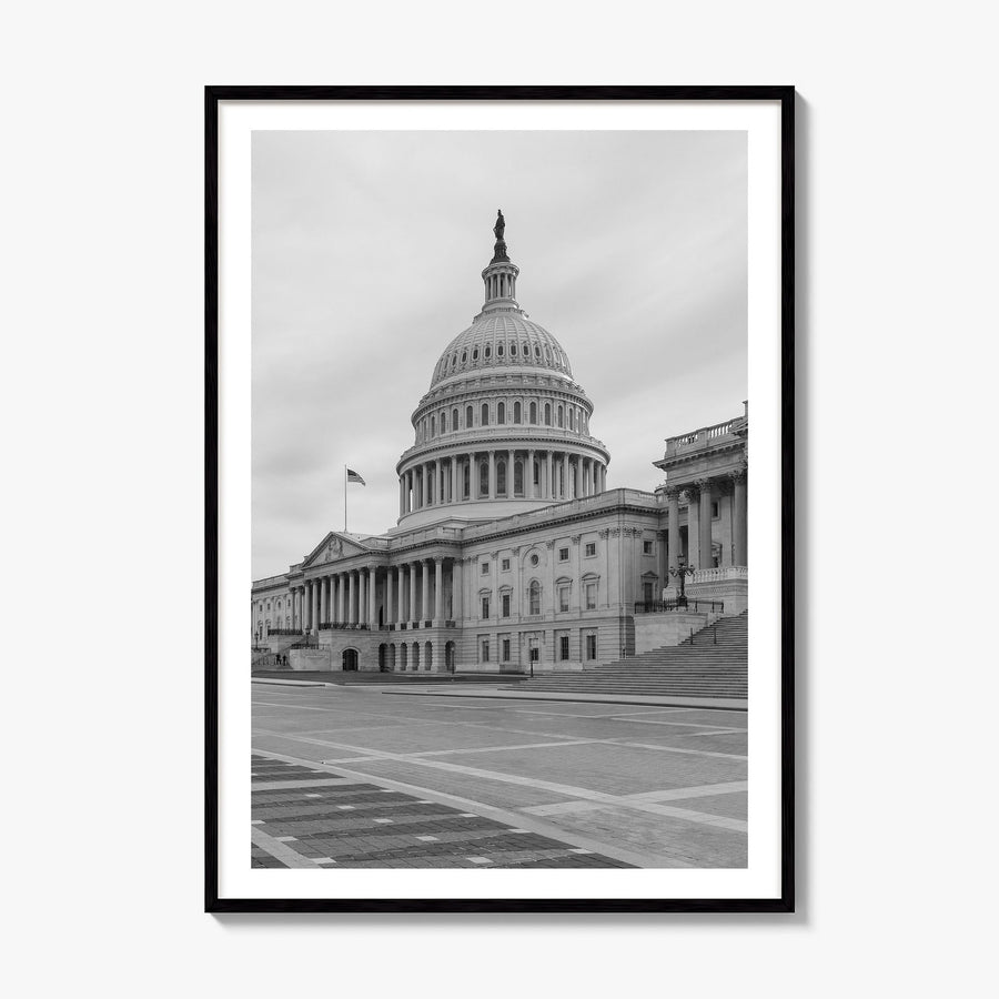 Capitol Hill Photo Poster, framed poster mockup, white border