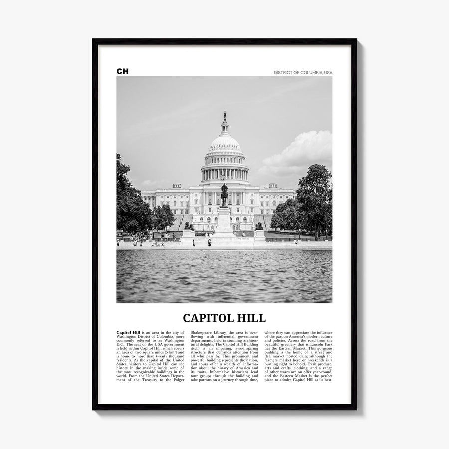 Capitol Hill Newspaper Poster, framed poster mockup