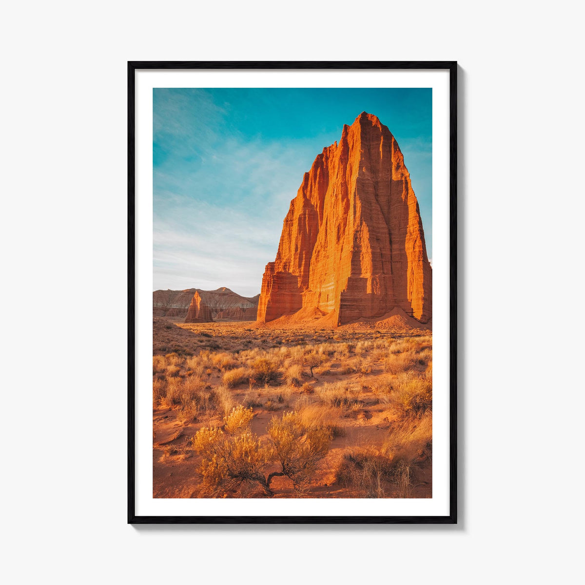 Capitol Reef National Park colorful photo poster of Utah, USA – vertical wall art, unframed print shown in interior mockup