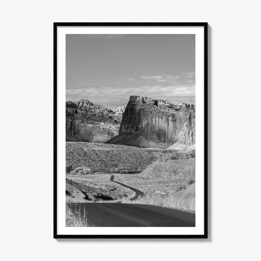 Capitol Reef National Park Photo Poster, framed poster mockup, white border