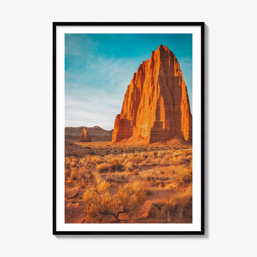 Capitol Reef National Park Photo Poster, framed poster mockup, white border