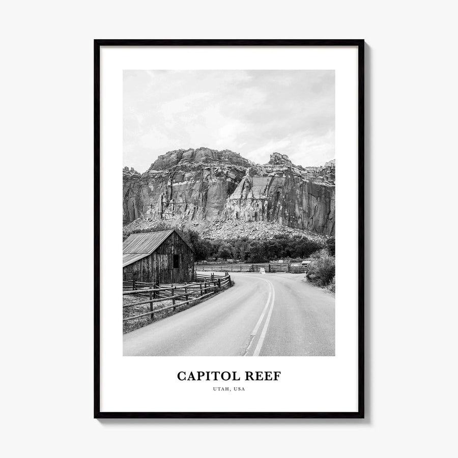 Capitol Reef National Park Classic Poster, framed poster mockup