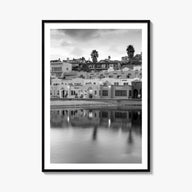 Capitola black & white photo poster of California, USA – vertical wall art, unframed print shown in interior mockup