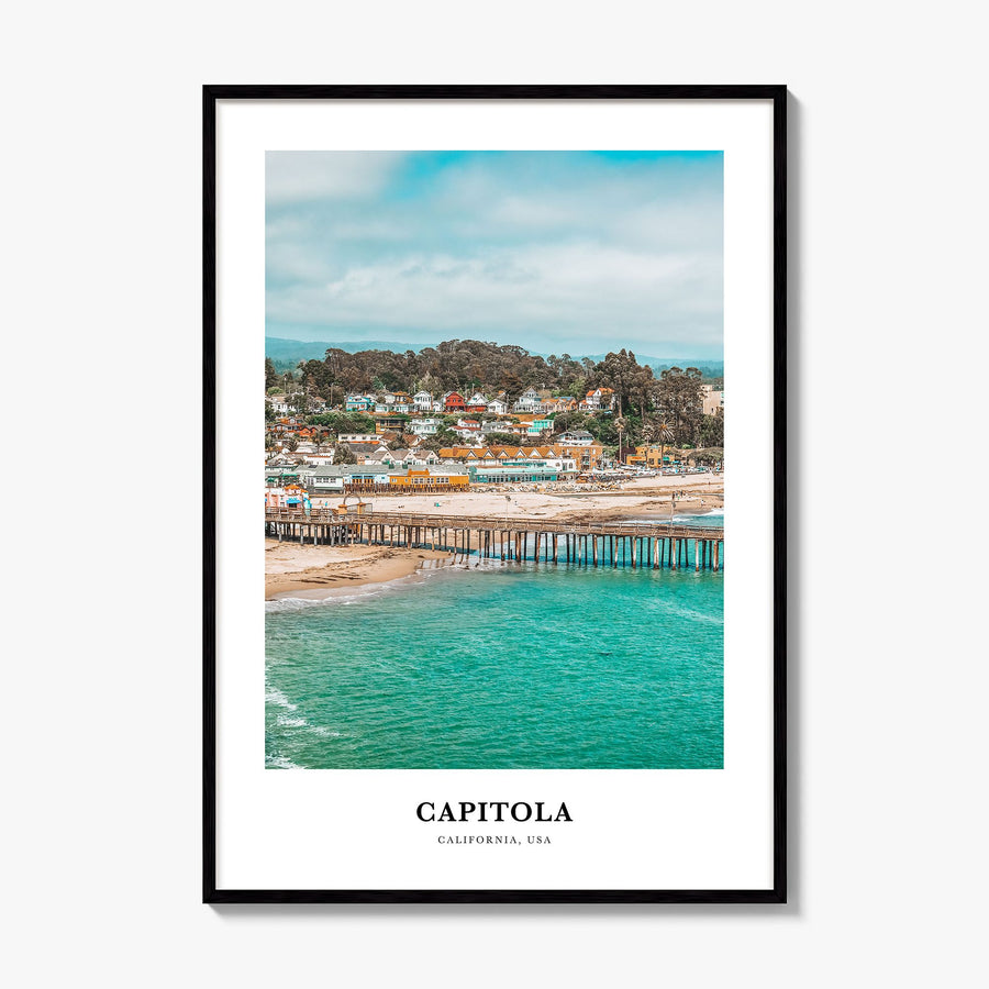 Capitola Classic Poster, framed poster mockup