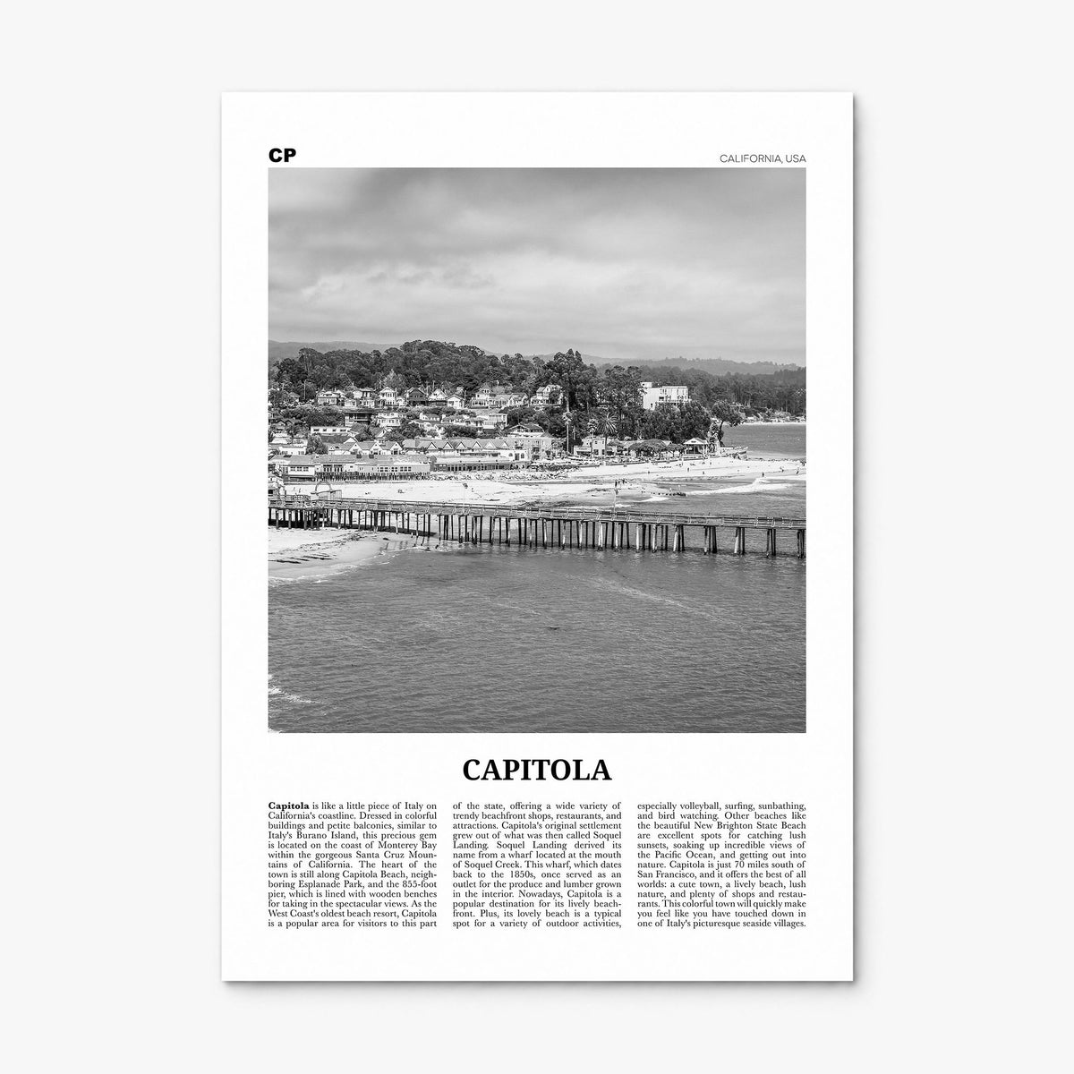 Capitola Newspaper Poster, print only (unframed)