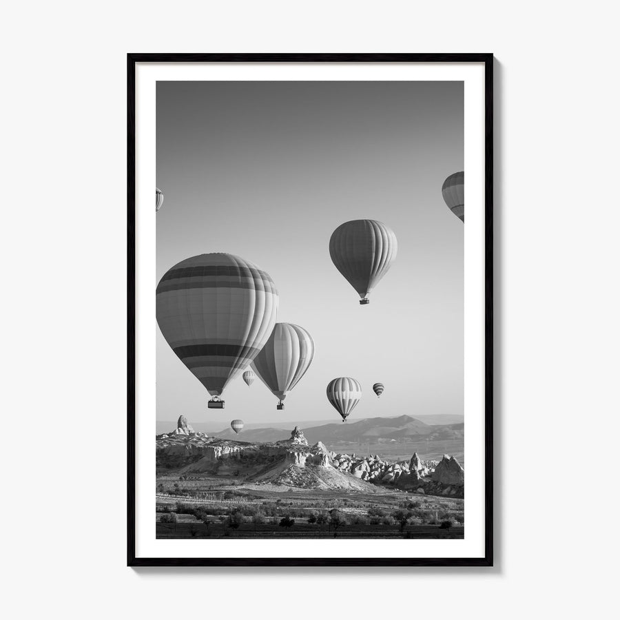 Cappadocia Photo Poster, framed poster mockup, white border