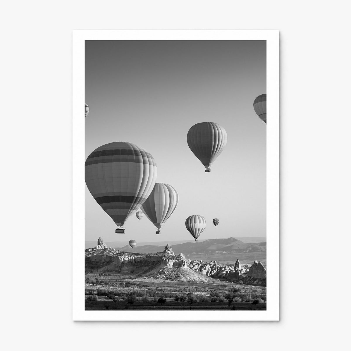 Cappadocia Photo Poster, print only (unframed), white border