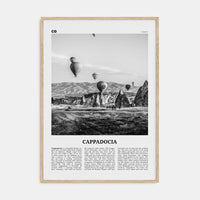 Cappadocia Poster Natural Wood / 8x12 in Nbourhood Travel B&W Poster