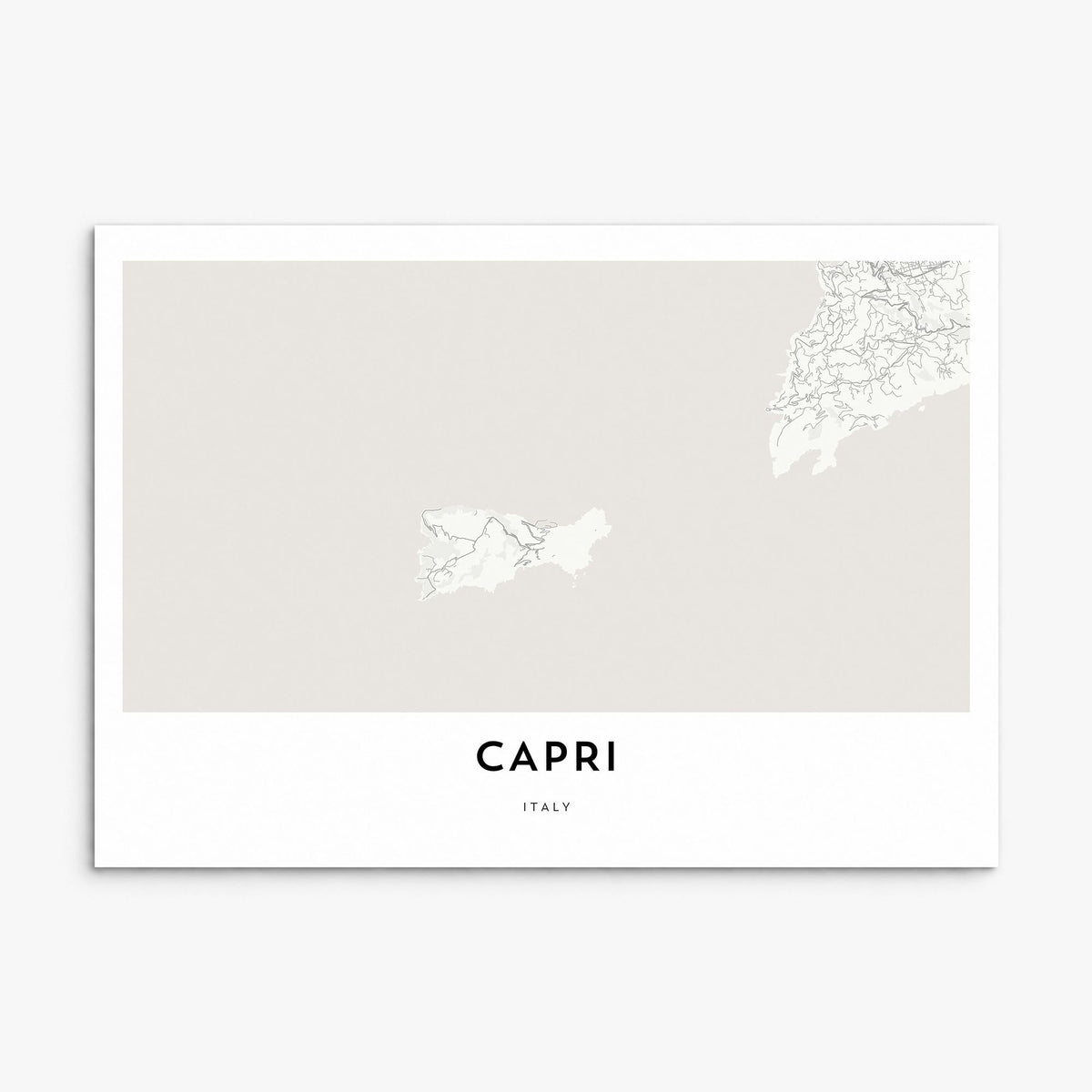 Capri Map Poster, print only (unframed)