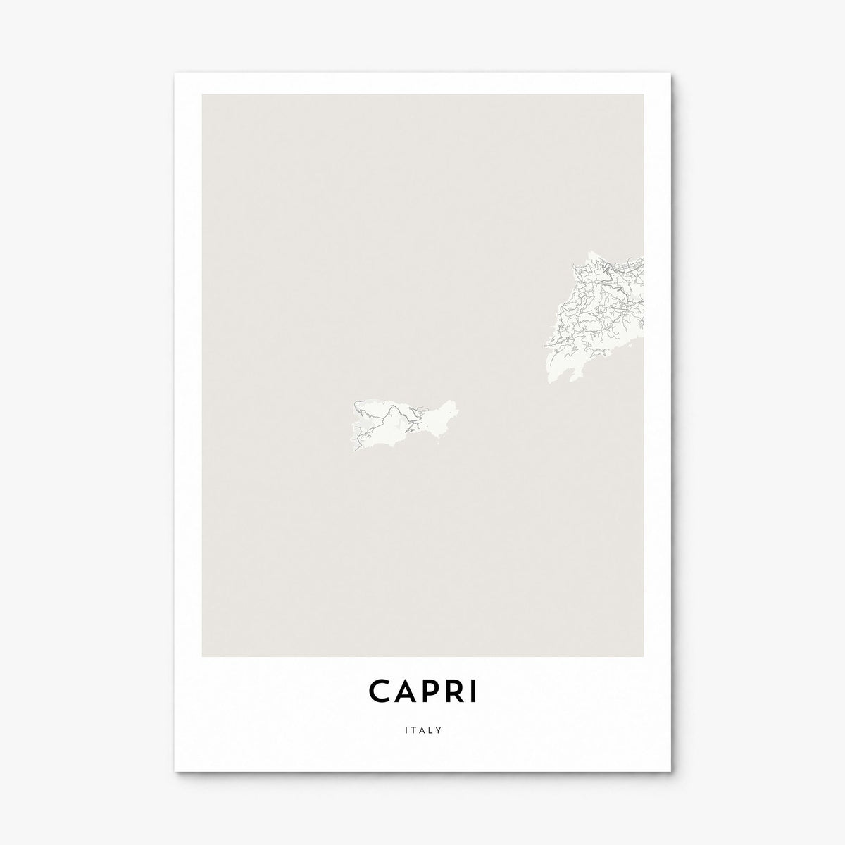 Capri Map Poster, print only (unframed)