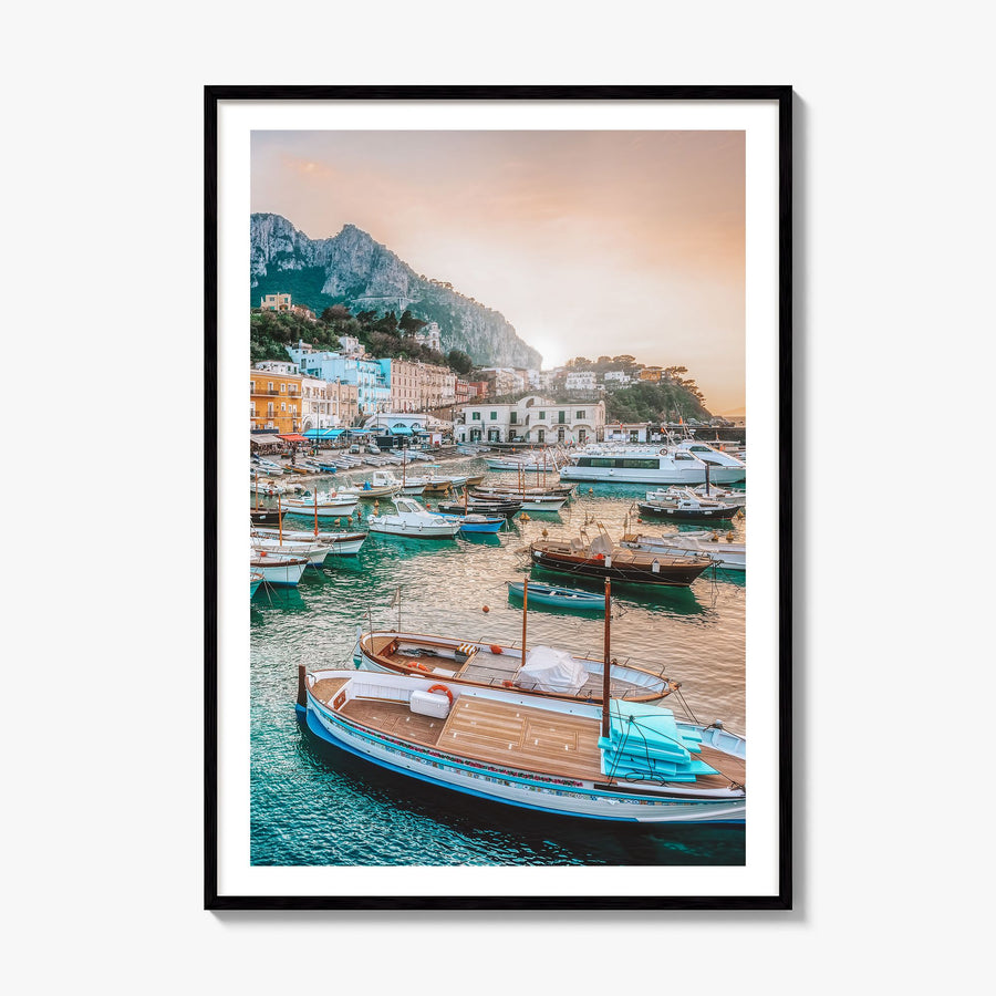 Capri Photo Poster, framed poster mockup, white border