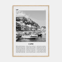 Capri Poster Natural Wood / 8x12 in Nbourhood Travel B&W Poster